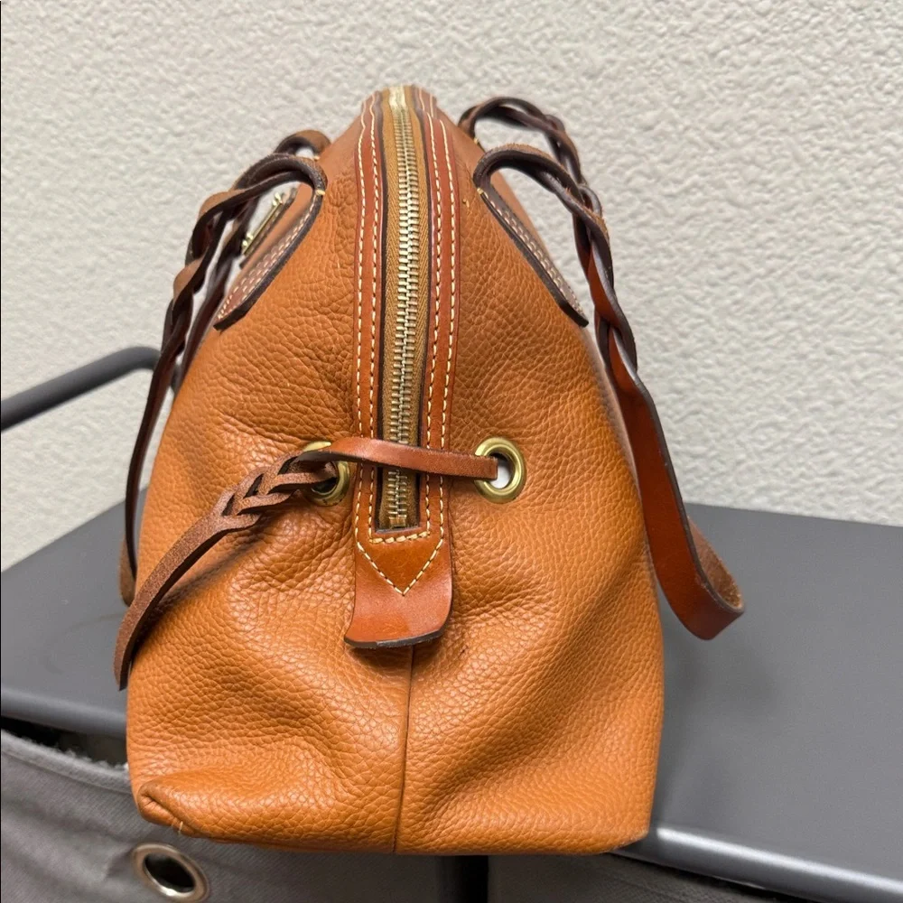 Dooney & Bourke Large Brown Leather Satchel